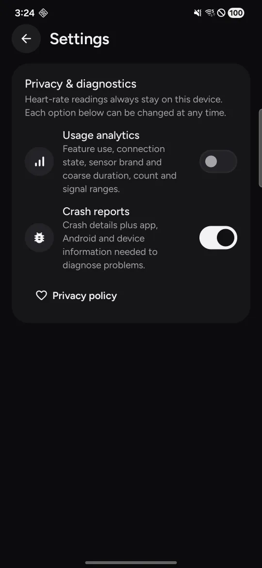 Privacy settings